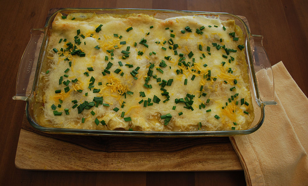 Chicken Enchiladas Served