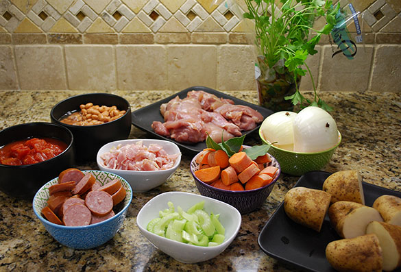 Potato Cassoulet Served